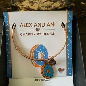 NWT Alex and Ani Donut Charm Bracelet